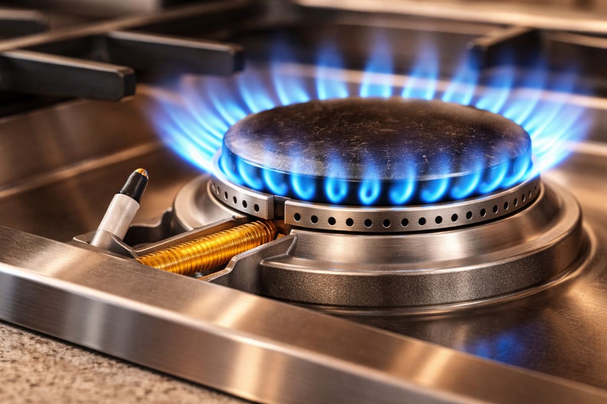 Цвет пламени газовой плиты