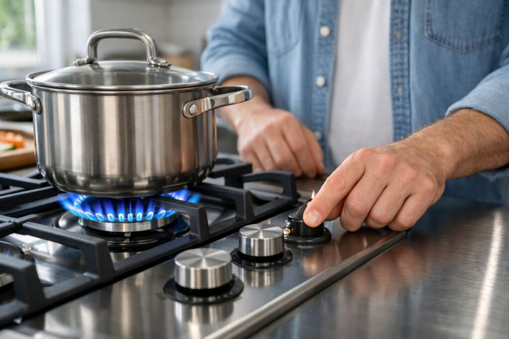 Использование газовой плиты